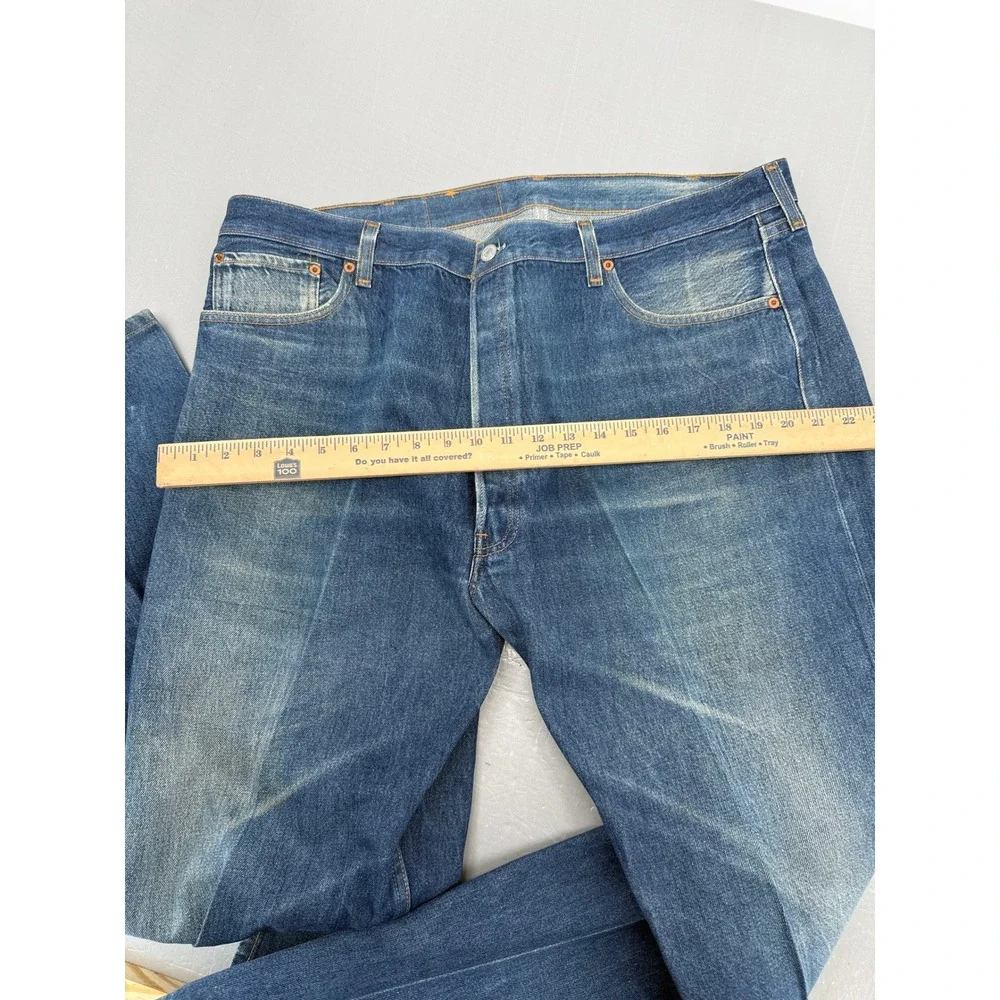 VTG Levis‎ 501 Straight Leg Button Fly Blue 2001 Denim Jeans Mens 44x36 (40x31)